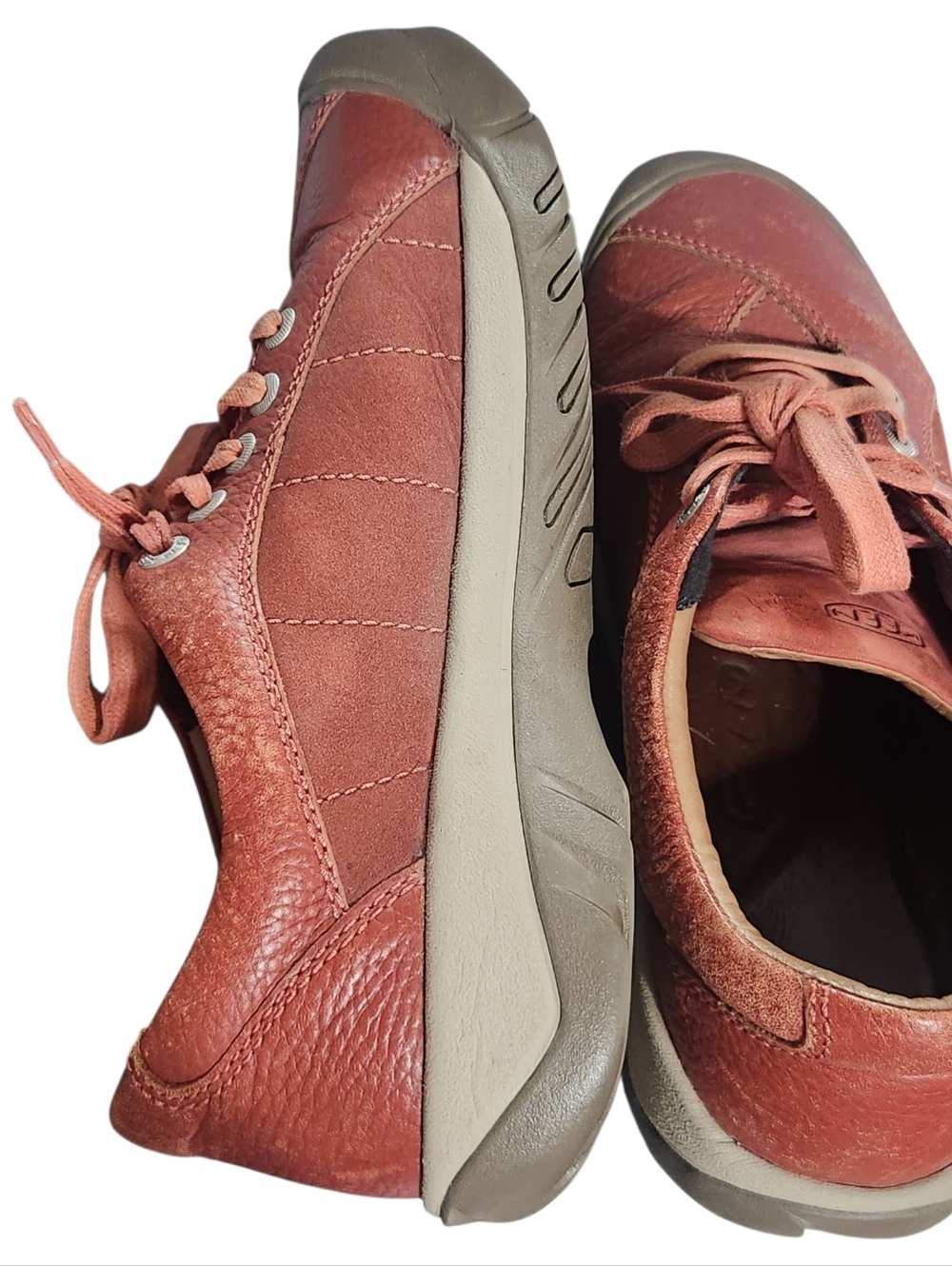 Keen Presidio Shoes Womens Size 8.5 Leather Lace Up Tandoori Red - Picture 9 of 11